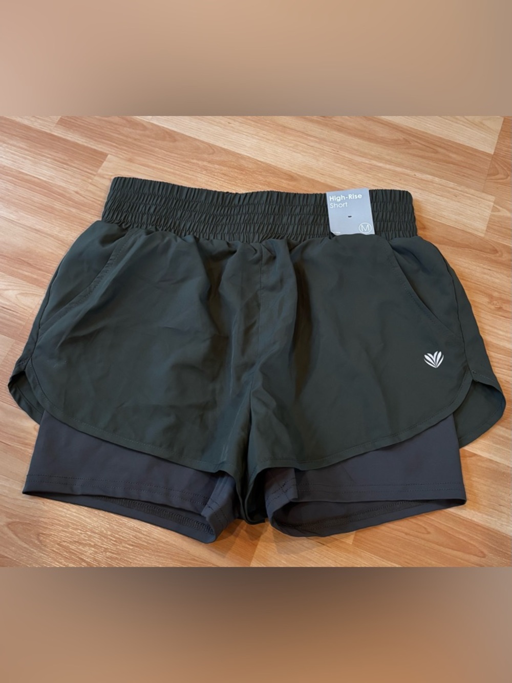 5/$25 Forever 21 Olive Green High-Rise Athletic Shorts